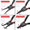 WISEUP Snap Ring Pliers Set Heavy Duty,4PCS-9 inch long Internal/External