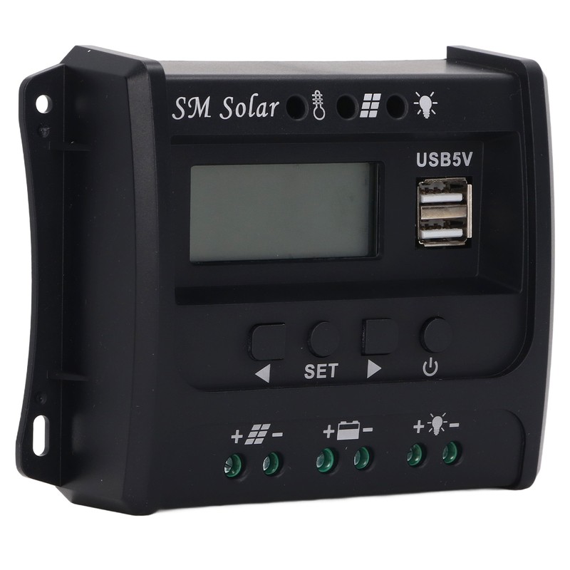 Solar Panel Controller 3 Stage PWM Charging Intelligent Microcontroller ABS