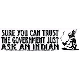 Gypsy Rose Sure You Can Trust The Government. Just Ask an Indian - Freedom Liberty Constitution Magnetic Bumper Sticker Decal Magnet 10.5-by-3 Inches