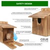 CEIJE Owl Houses for Outdoors, Large Barn Owl Nesting Box,