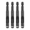 sourcing map 4pcs Leather Hollow Punch Hex Shank for Drills,1/4"