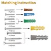 HEHALI 370pcs Plastic Drywall Wall Anchors Kit with Screws, Includes