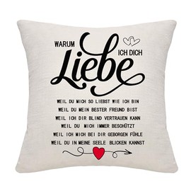 Bommex I Love You Gifts for Girls Women Gifts Pillowcase for Boyfriend Boyfriend Wife Husband Gift for Her Him Birthday Gift Christmas Gift (Style-3)