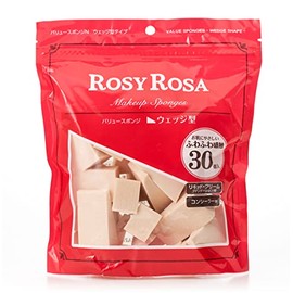 ロージーローザ バリュースポンジN ウェッジ型タイプ 30P 【目元や小鼻の周りなどのポイントカバー使いに】