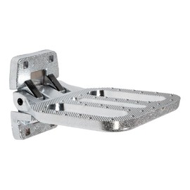 Mytee Products Zinc Alloy Folding Side Step for Trucks & Trailers, Chrome Plated Fold Down Utility Bed Body Step Safety Folding Grab Handle and Step for RV Camper Trailer RV Bus - BS 1,350 lbs