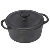 GoodCook Pre-Seasoned Cast Iron Mini Dutch Oven, Black