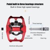 Dual Function Bicycle Pedal Flat Clipless Cleats 3 Sealed Bearings