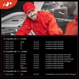 A-Premium Vapor Canister Purge Solenoid Valve Compatible with Honda Accord 2004-2007, Pilot 2005-2008, Odyssey 2005-2010, Ridgeline 2006-2008 & Acura MDX 2004-2006, TL, RL & Saturn, 3.0L 3.2L 3.5L