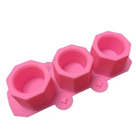3 Piece, 3 Holes Silicone Planter Mold for Making Concrete Flower Pots, Epoxy Molds, DIY Succulent Plants, Reusable Cement Mold, Blue, Pink, Purple