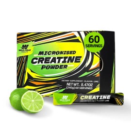 3-in-1 Creatine Monohydrate Stickpacks – Micronized Powder with Zinc & Magnesium, Portable Lime Flavor, Supports Muscle Growth, Energy & Recovery