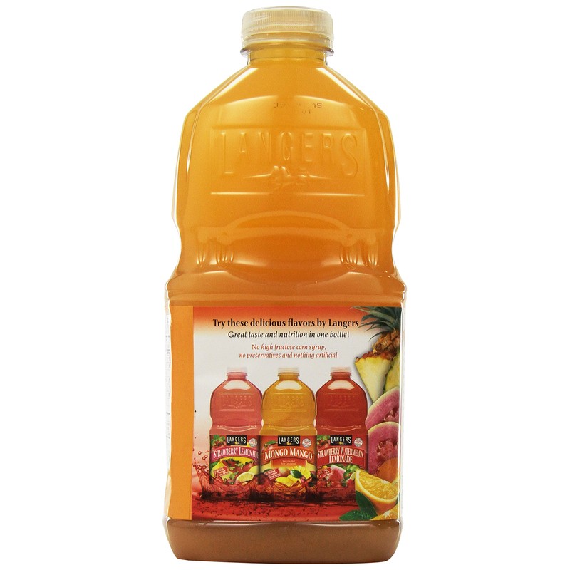 Langers Juice Cocktail, Pineapple Orange Guava, 64 Fl Oz (Pack