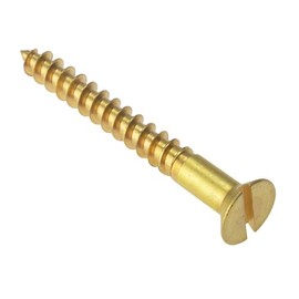 ForgeFix Wood Screws - Solid Brass | 2 1/2" x 12 | Countersunk | Box 100