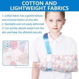GAOUREL Kids Arm Sling Shoulder Immobilizer, Suitable for Children with Shoulder, Arm, Wrist, Elbow Injuries, Boys and Girls, Both Hands Compatible (S)
