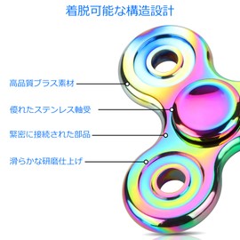 VOFOLEN Fidget Toy Stress Relief, Fidget Toy, Stress Relief, ADHD, Autism, Developmental Disorders, Sensory Stimulation, Metal Fidget Spinner Fidget Toy for Spinners, High Speed, Quiet, High Speed,