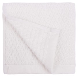 Everplush Diamond Jacquard Washcloth, Set of 6, 13" x 13", White
