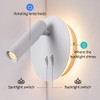 ZEROUNO Bedroom Wall Lamp with Switch Reading Light Hardwired Sconces