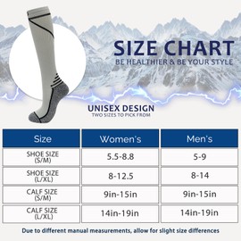 fenglaoda 8 Pairs Compression Socks for Men & Women 20-30 mmHg Knee High Nurse Pregnant Running Medical and Travel Athletic