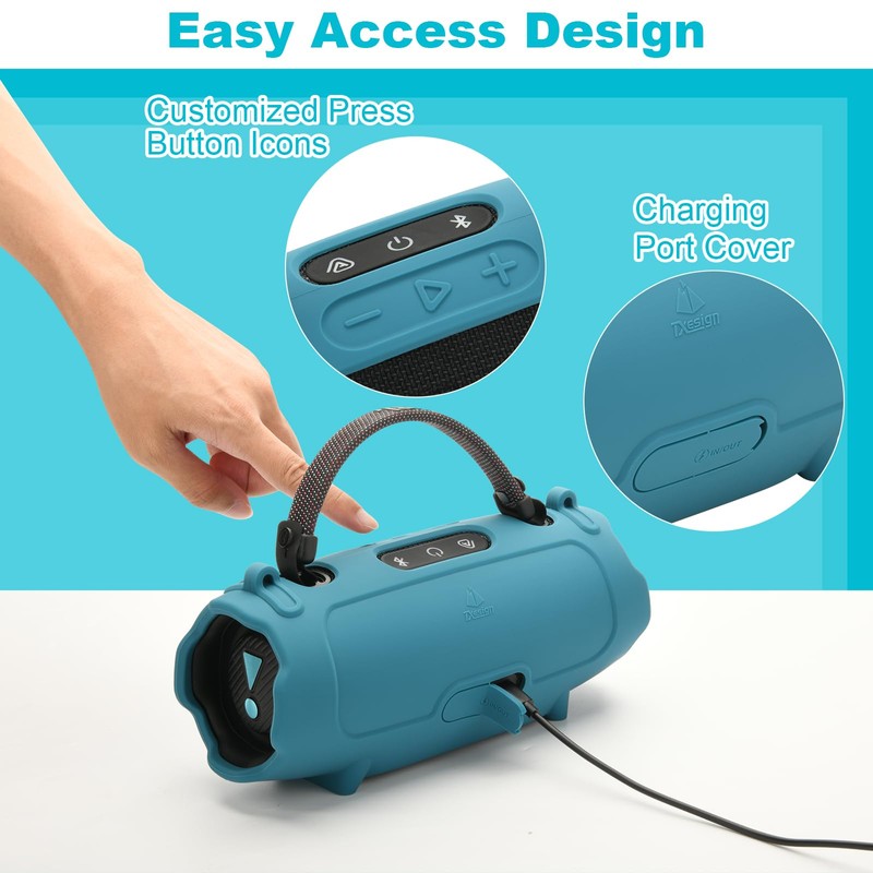 TXEsign Silicone Case Cover for JBL Charge 6- Portable Speaker,