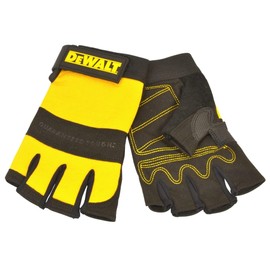 Dewalt DPG23 Synthetic Padded Leather Palm Gloves, Large, 9 Size, , Black/Yellow
