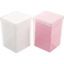 Cajas Toallitas Limpieza Extensión de Pestañas y Uñas Almohadillas Quitapestañas para Pegamento y Esmalte Gel Uso Profesional y Personal Colores Blanco y Rosa
