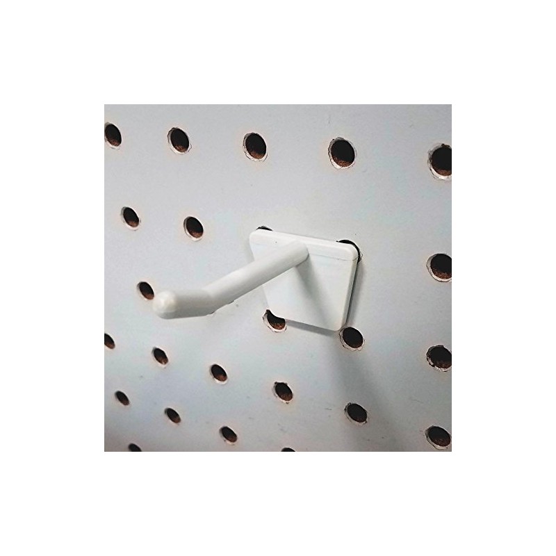 2" Plastic Economy Peg Hooks For Slatwall and Pegboard, Off-White