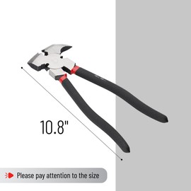 Bates- Fencing Pliers, 10-Inch, Multi Tool Fence Pliers, Barbed Wire Fence Tools, Fence Cutter, Nail Puller Pliers, Staple Puller, Cutting Pliers