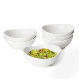 Sweese 4 oz Very Small White Porcelain Bowls - Set of 6 Dipping, Sauce, Salsa & Snack Bowls, Mini Ceramic Bowls for Condiments & Charcuterie