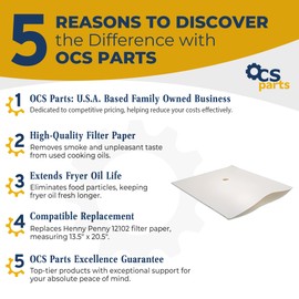 100-Pack Fryer Filter Paper Henny Penny 12102 Replacement Fryer Envelope Filter Sheets - 13.5" x 20.5" - Case of 100 Sheets