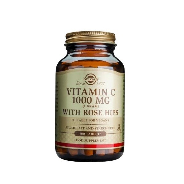 Solgar Vitamin C with Rose Hips 1000mg 100 Tablets