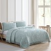 Beatrice Home Fashions Medallion Chenille Bedspread, King Sham, Blue