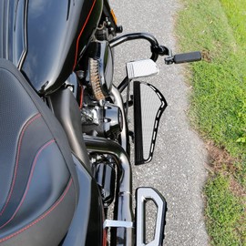 XMT-MOTO Front Driver Footboard Floorboard Fit For Harley Softail FL 00-17 Dyna 2012-2016