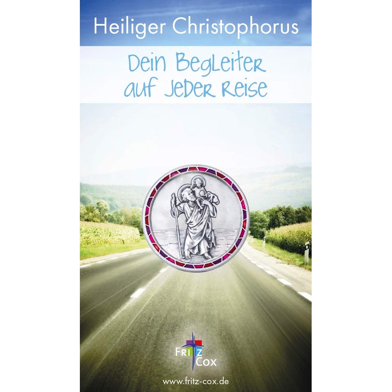 Fritz Cox St Christopher Car Medal with Mosaic Edge