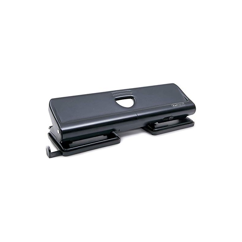 Rapesco 1054 720 4-Hole Metal Punch, 22 Sheet Capacity, Black