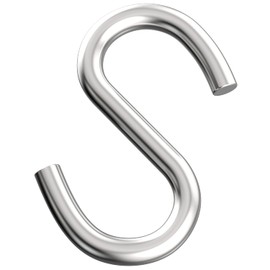 304 Stainless Steel 3 Inch S Hooks Heavy Duty Hanging Hook S Shaped Utility Hook for Hanging and Utility Use, Loads up to 550 lbs, 4 Pcs