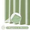 VivaNest Sage Green Waterproof Textured Cloth Fabric Shower Curtain with