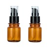 OHEETU 2PCS 80ML/2.7OZ Amber Plastic Lotion Pump Bottles Refillable Cosmetic