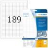 HERMA Movables Labels Multipurpose Repositionable 189 per Sheet 25.4x10mm White
