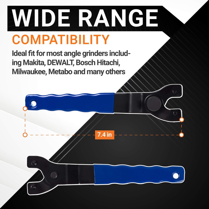 BlueStars Upgraded SEWA20 Grinder Wrench Universal Adjustable Spanner ​Lock-nut Grinder