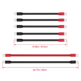 Golf Cart Battery Cables for EZGO E-Z-Go TXT 1994-UP 36V and 48V 4 Gauge Pure Copper AC/DC Wiring Set 7pcs