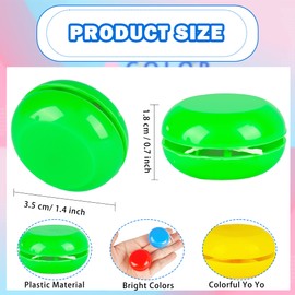 100 Pcs Mini Yo Yos Bulk 1.4 inch Assorted Colors Plastic Beginner Yoyo Ball Toys for Birthday Party Favors Classroom Rewards Carnival Prizes Goodie Bag Fillers, 4 Colors