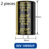 2 Pieces 50V 10000UF 2-pin soldered snap-in Terminal electrolytic capacitors
