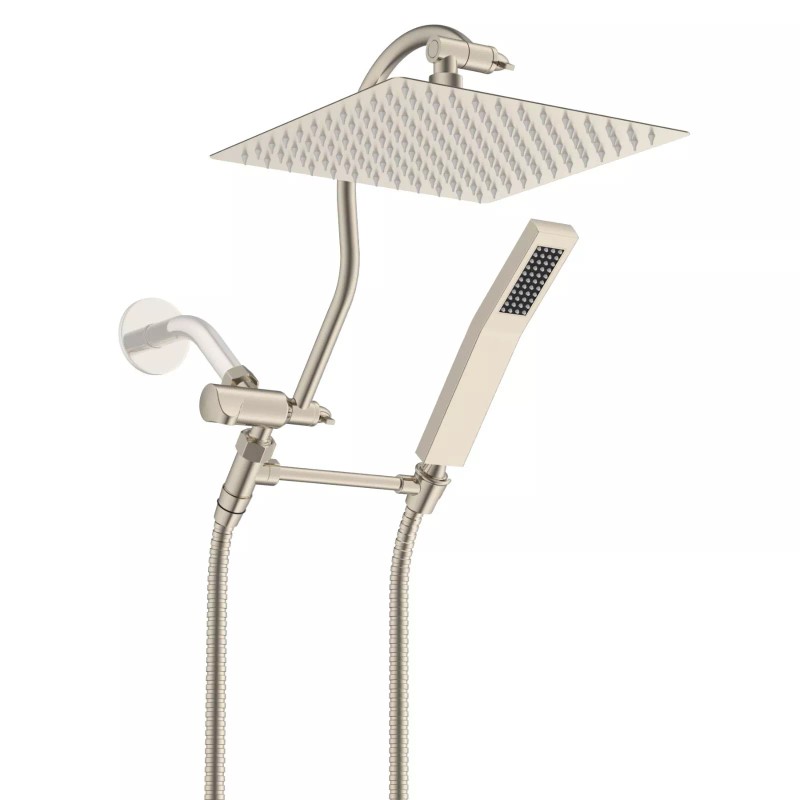 Hibbent 10 Inch All Metal Rainfall Shower Head With Handheld