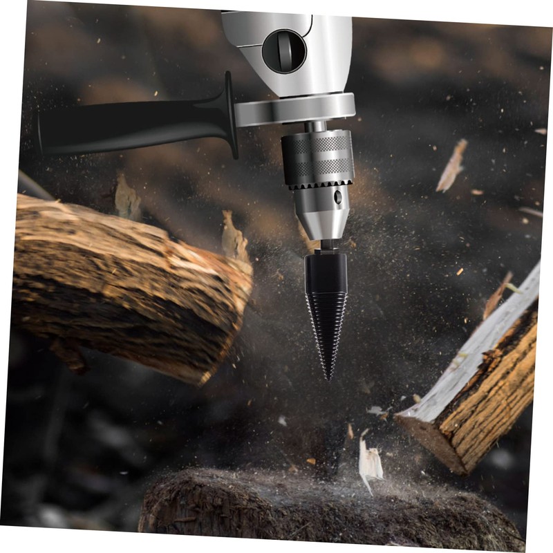 Mipcase 1 Set Firewood Drill Bit Wood Splitter Tool Set