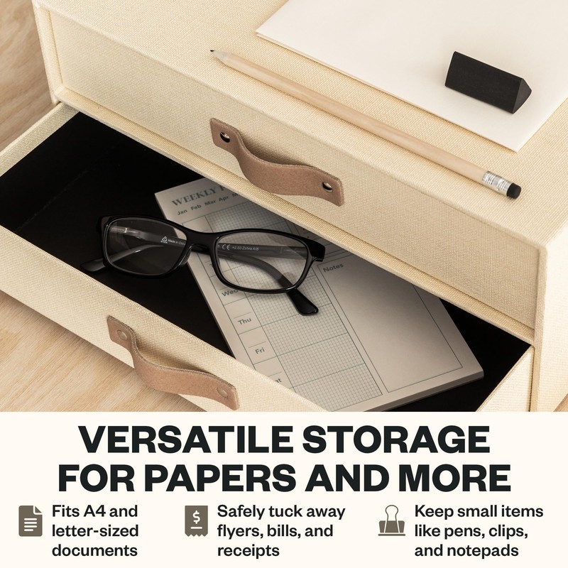 Bigso Birger 2 Drawers - Desktop Drawers for A4 and