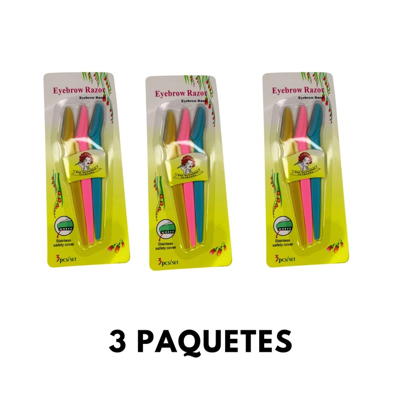 Perfiladores - Set de 3 Depiladores de Cejas con Cubierta