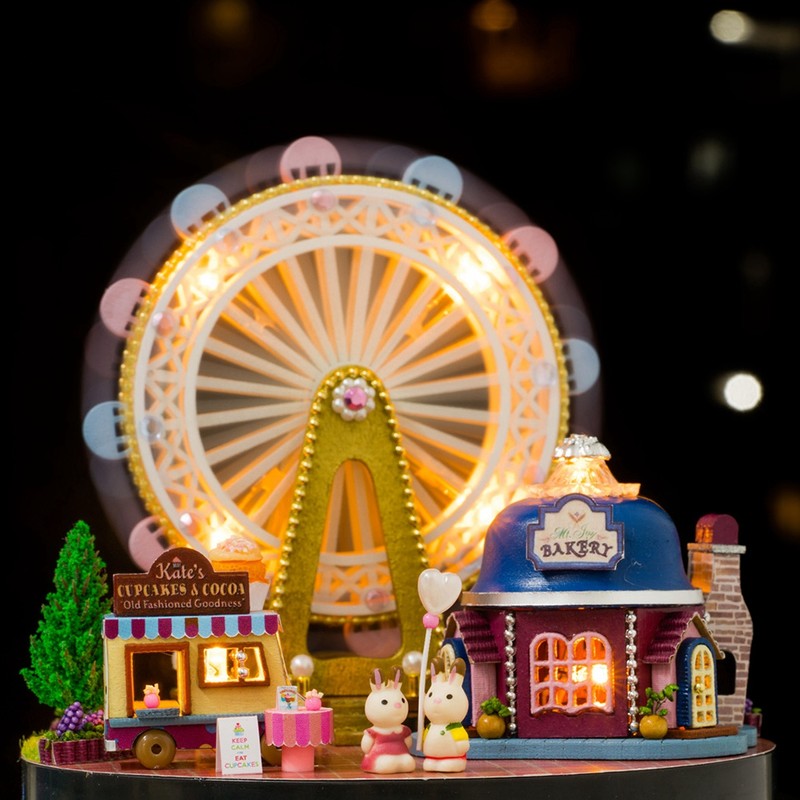 DIY Handcraft Buildings Mini House Kit with LED Lights Christmas