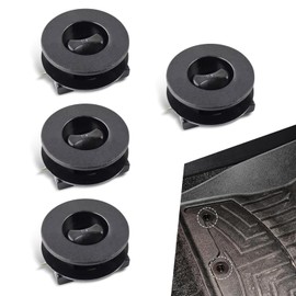 Qurbuns 4 PCS Car Carpet Fixing Clips, Double Layer Twist Lock Interior Floor Mat Fasteners, Plastic Non-Slip Floor Mat Buckle Set, Universal Cars Accessories for Keep Car Mats From Sliding (Black)