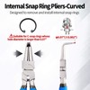 SPEEDWOX 7 Inches Internal Snap Ring Pliers 90 Degree Bent