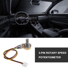 ECSiNG 4pcs WH148 B20K Adjustable Rotary Speed Potentiometer Switch JST XH2.54-3P Connector Wire and Cable Aluminum Alloy Knob Cap Nut Washer Accessories