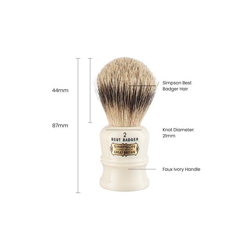 Duke Best Badger Shaving Brush- Simpson Shaving Brushes (Duke 2